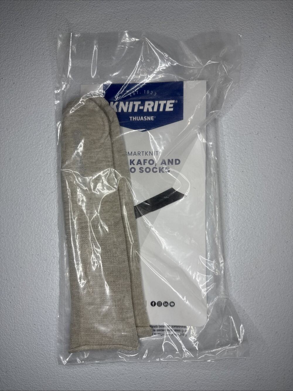 Knit-Rite Smartknit AFO, KAFO, And SMO Socks Grey Infant Size XS 2” X 9”